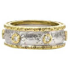 F Vergano Diamond Two Color Gold Ring 4