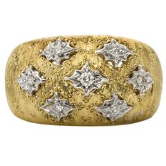 F Vergano Diamond Two Color Gold Ring 2