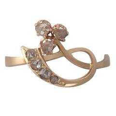 1900s Antique Diamond & Yellow Gold Cocktail Ring 11