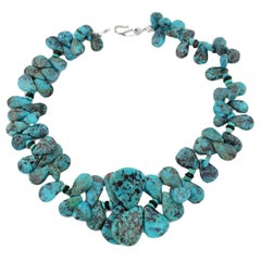 Blue and Chocolate Turquoise Necklace