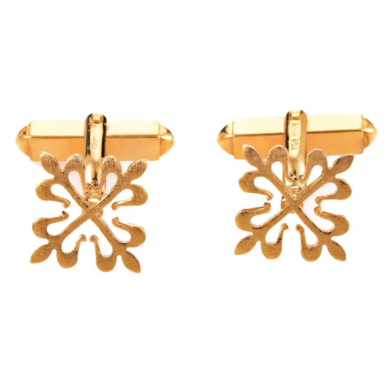 Patek Philippe Gold Calatrava Cross Cufflinks