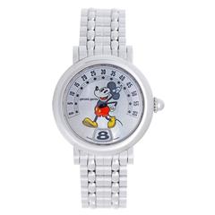 Gerald Genta Stainless Steel Retro Disney Mickey Mouse Automatic Wristwatch