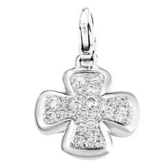 Vintage Chanel Diamond Pave Gold Cross Charm