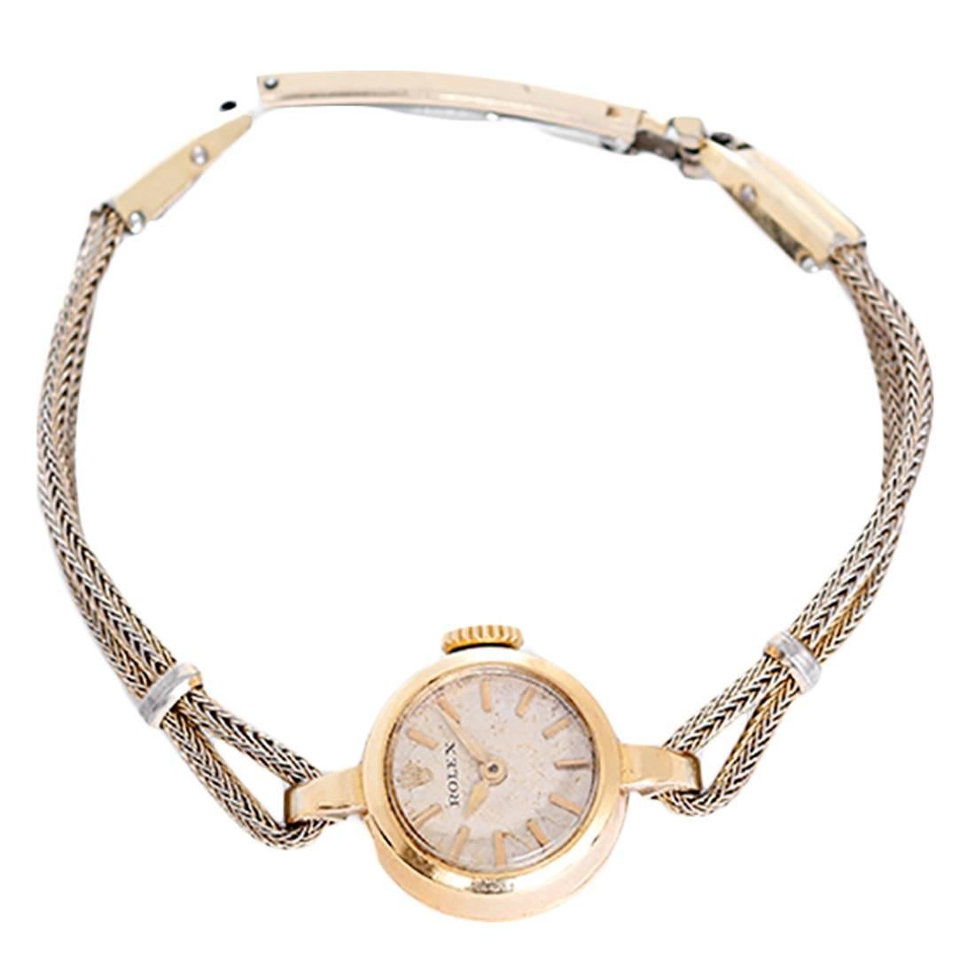 Rolex Lady's Yellow Gold Rope Style Bracelet Wristwatch