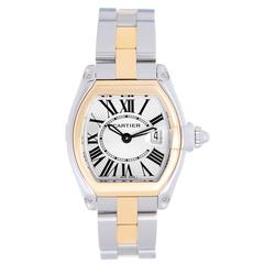 Cartier Lady's Yellow Gold Stainless Steel Roadster Quartz Wristwatch 