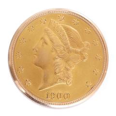 Bucherer 1900 Liberty Double Eagle Gold Coin Quartz Pocket Watch 