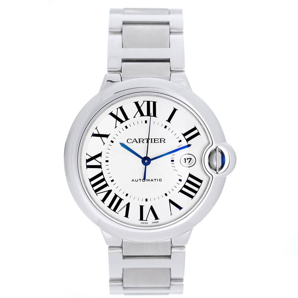 Cartier Stainless Steel Ballon Bleu Automatic Wristwatch Ref W69012Z4