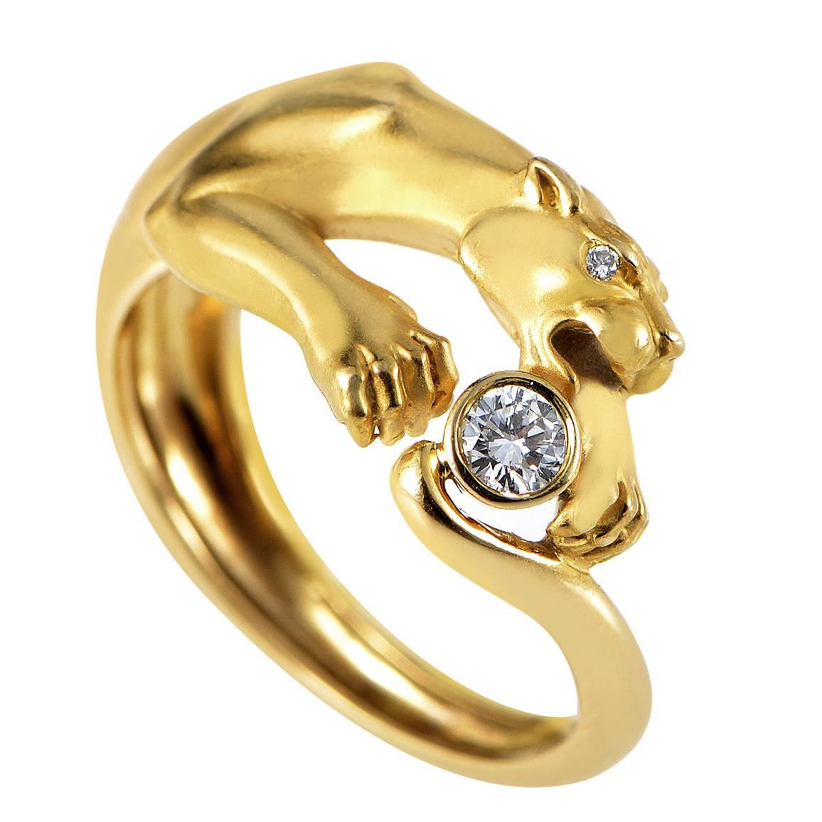 Carrera Y Carrera Diamant Gold Panther Ring