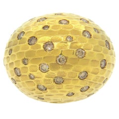 Pomellato Duna Diamond Gold Dome Ring