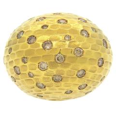 Pomellato Duna Diamond Gold Dome Ring 1