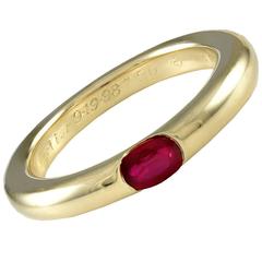Cartier Ruby Gold Band Ring