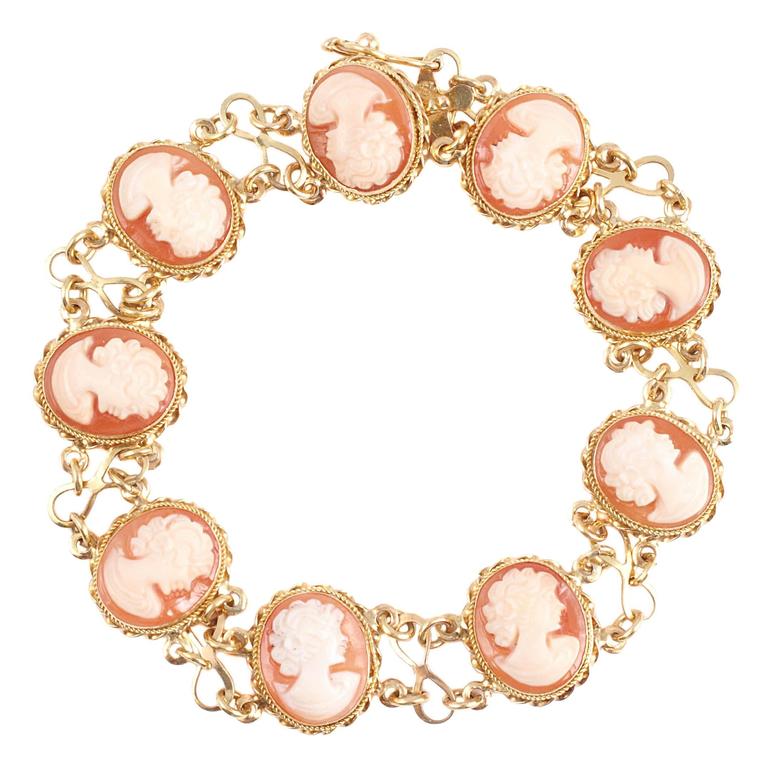 Italian Cameo Gold Bracelet at 1stDibs cameo bracelets from italy