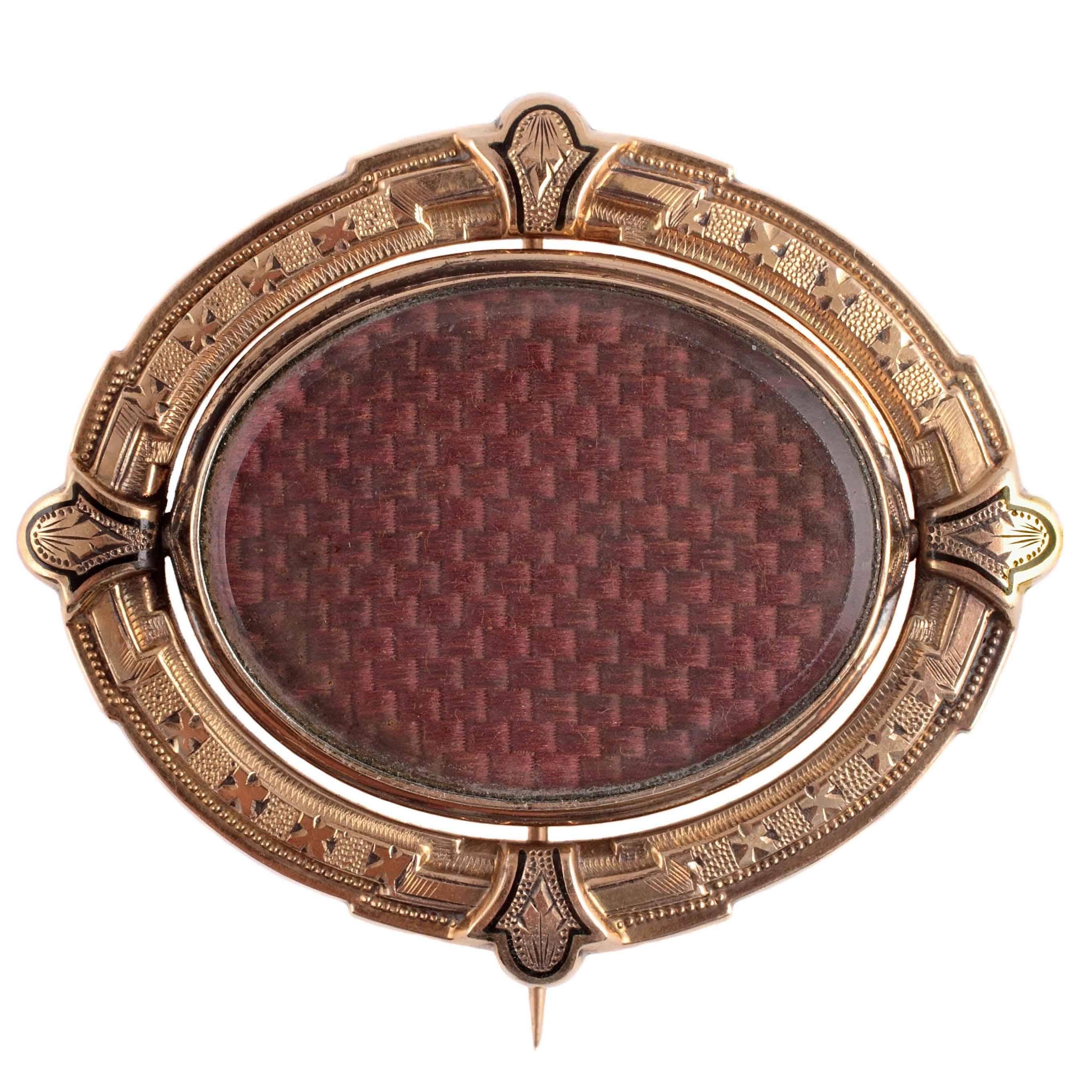 Late 19th Century Mourning Brooch