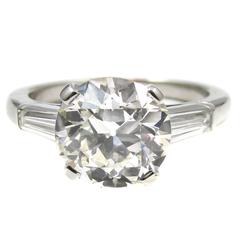 Tiffany & Co. 2.88 Carat Diamond Platinum Ring