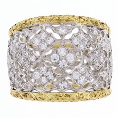 Buccellati Diamond Gold Band Ring