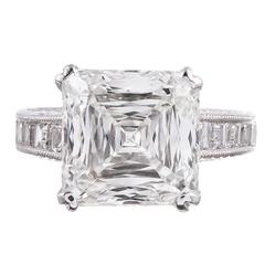 8.68 Carat GIA Cert “Crisscut” Diamond Platinum Ring