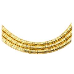 Ilias Lalaounis Triple Strand Gold Necklace
