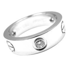 Cartier Three Diamond Love Gold Band Ring