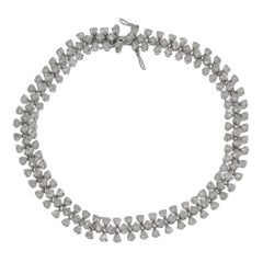 8.04 Carat Diamond White Gold Bracelet