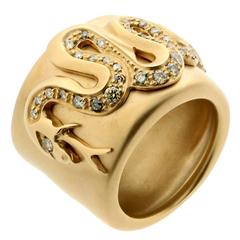 Pomellato Fancy Diamond Gold Snake Ring