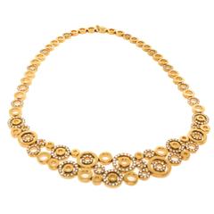 Diamond Gold Circles Necklace 12