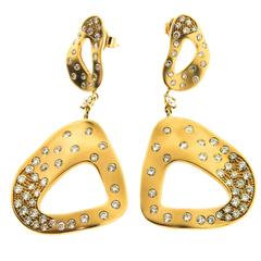 Gatto Gold Satin Florest Earrings 7