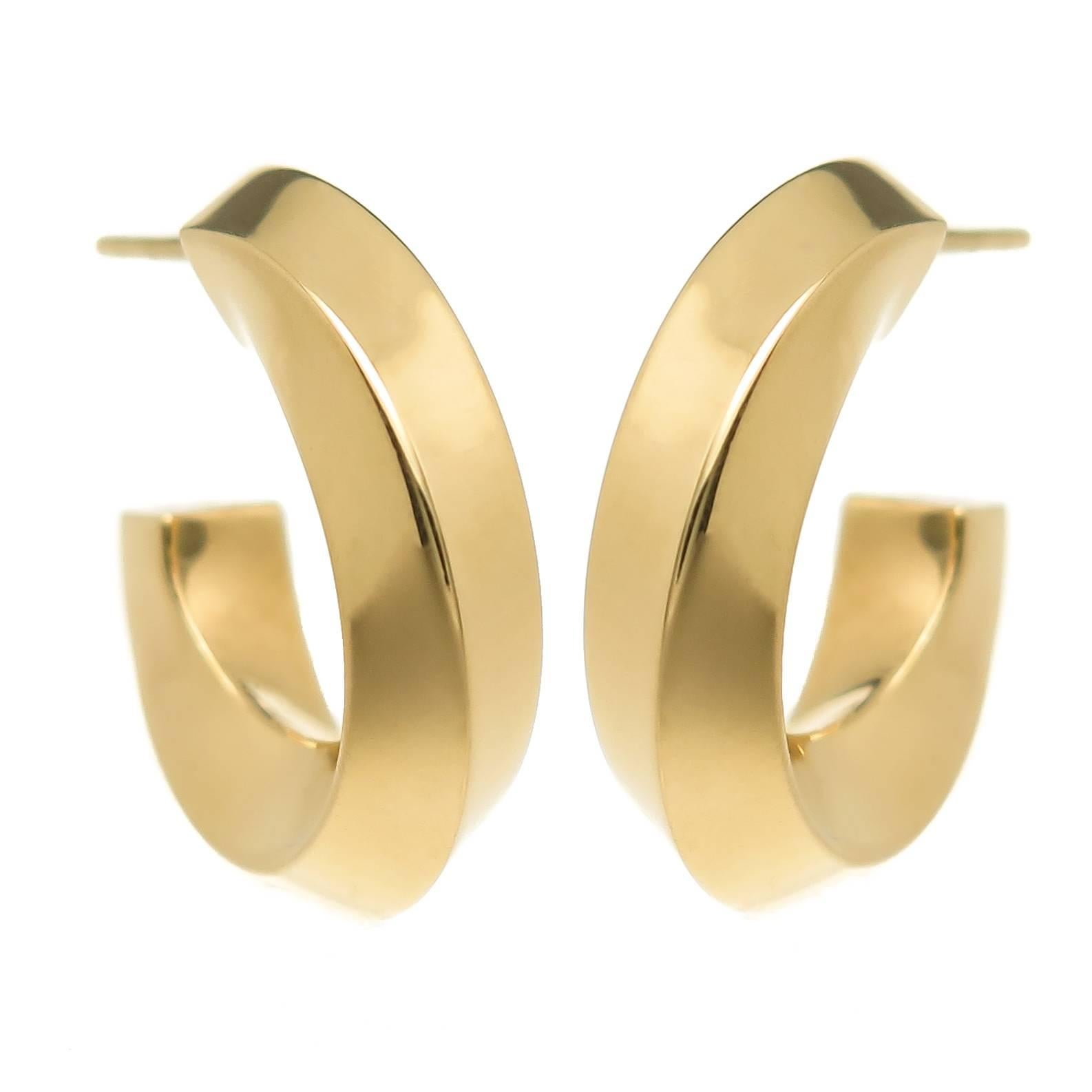 Tiffany and Co. Gold Hoop earrings at 1stDibs | tiffany gold hoop earrings