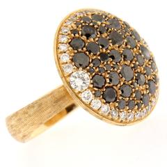 Jona Black and White Diamond Gold Ring 4