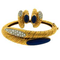 Van Cleef and Arpels Lapis Lazuli Long Magic Alhambra Gold Earrings at ...