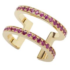 Korali Pink Sapphires Gold Ring