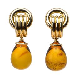 Vintage Abel and Zimmermann Amber Gold Earrings