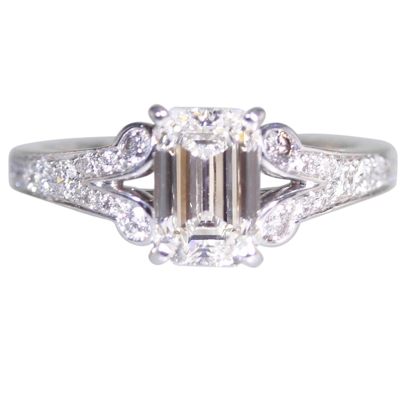 Cartier 1.55 Carat GIA Cert Diamond Platinum Engagement Ring