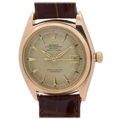 Vintage Rolex Rose Gold Datejust Automatic Wristwatch Ref 4417 circa 1957