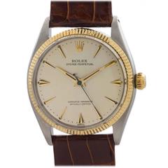 Rolex Yellow Gold Stainless Steel Oyster Perpetual Wristwatch circa 1959