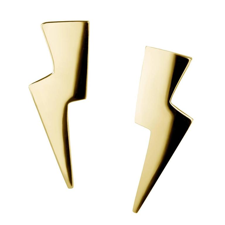 18ct Yellow Gold Vermeil Lightning Bolt Earrings For At 1stdibs 18ct Yellow Gold Vermeil Lightning Bolt Earrings For