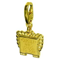 Cartier "Paris London New York" Gold Pendant Charm 