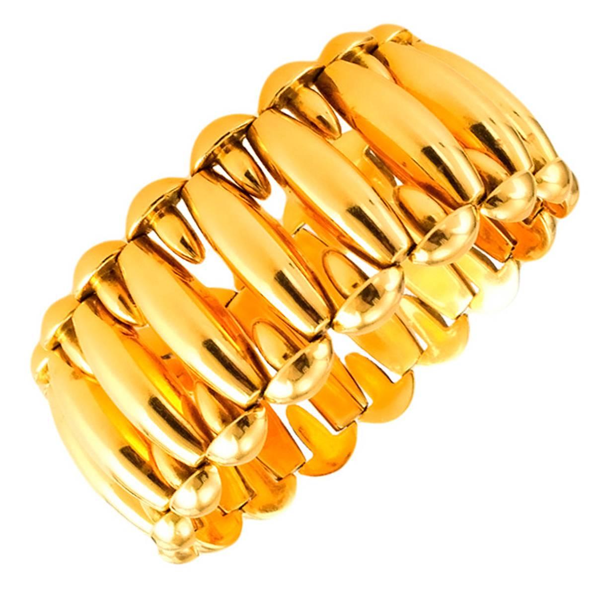 Fabulous Chunky Retro Gold Bracelet