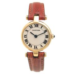 Vintage Cartier Lady's Yellow Gold Vendome Quartz Wristwatch