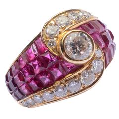 Ruby Diamond Gold Ring