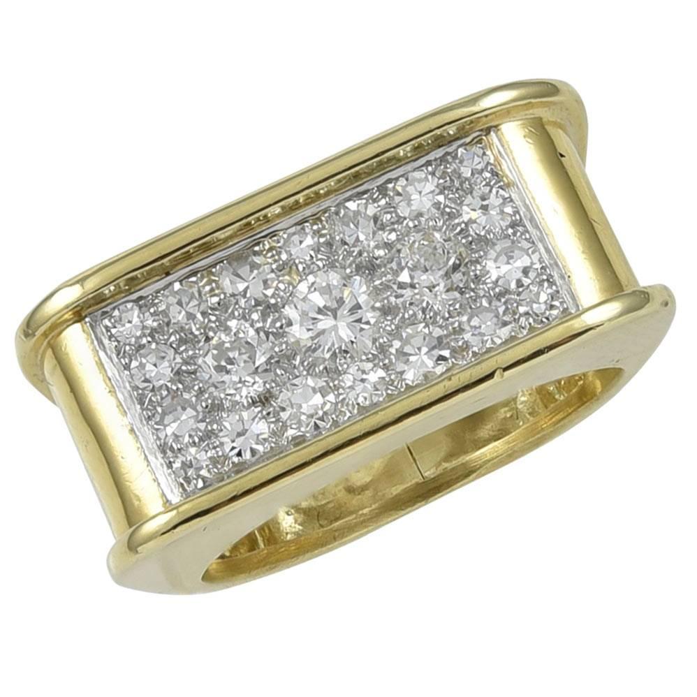 1970s  Diamond Gold Ring For Sale