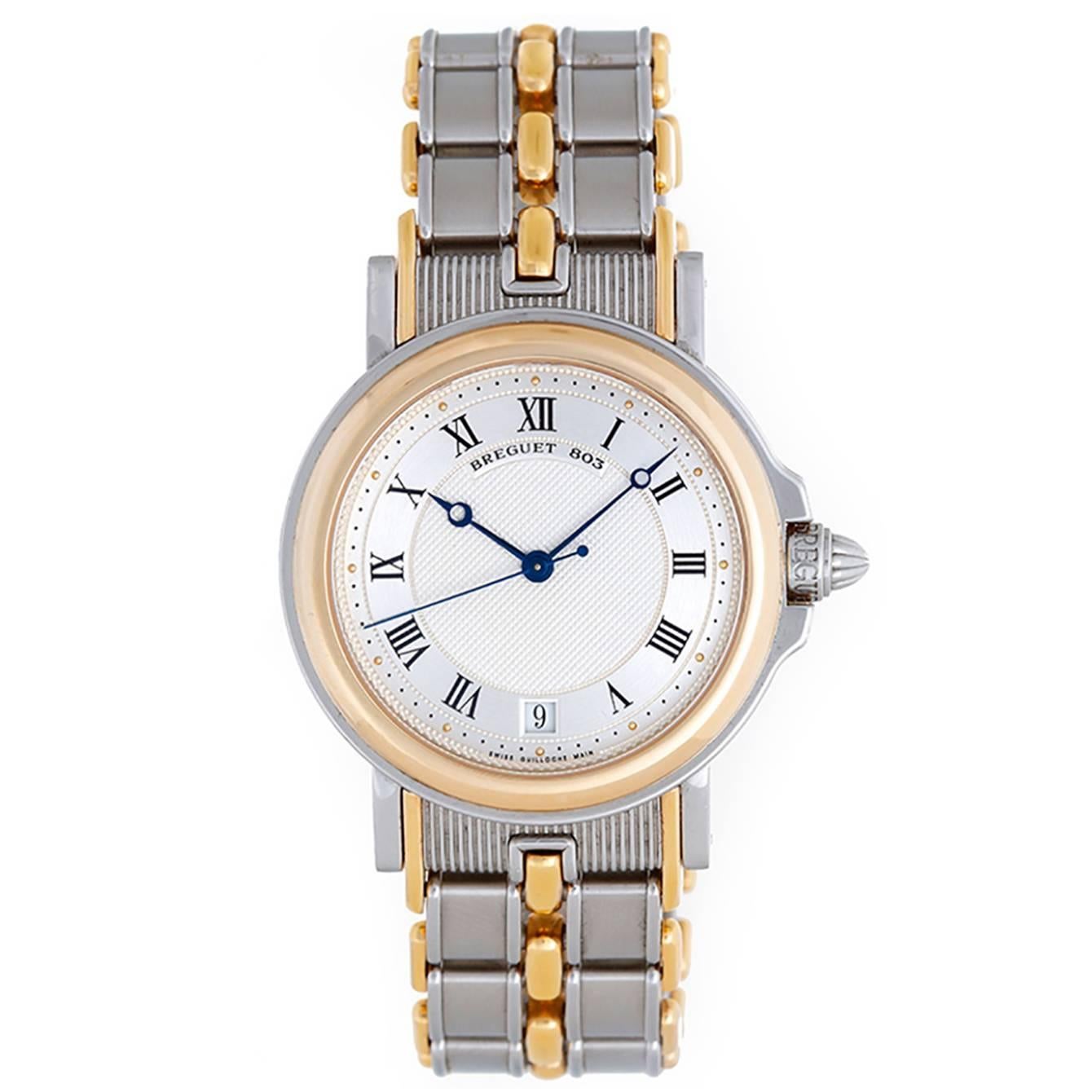 Breguet Yellow Gold Stainless Steel Marine Automatic Wristwatch
