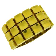 1970s Gold "Chocolate Bar" Bracelet
