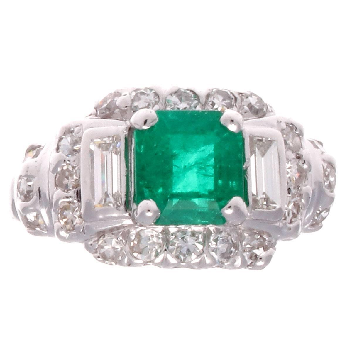 deco emerald engagement ring deco emerald platinum engagement ring at 1stdibs deco emerald engagement ring deco emerald platinum engagement ring at 1stdibs