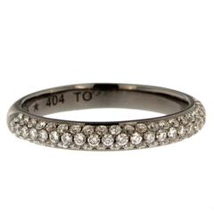 Jona Diamond Black Rhodium Gold Band Ring 7