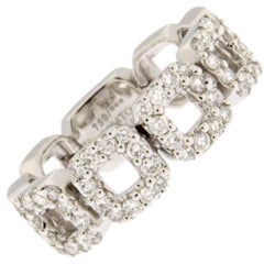 Jona White Diamond 18 Karat White Gold Flexible Band Ring
