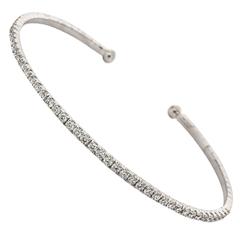 1.15 Carat Diamond Gold Bangle Bracelet 1