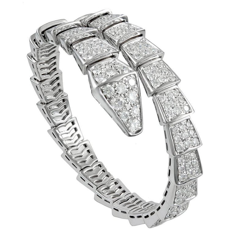 Bulgari Diamond Gold Serpenti Bracelet at 1stDibs bulgari serpenti