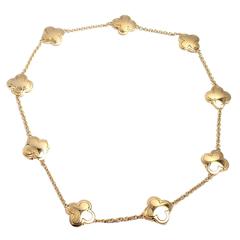 Retro Van Cleef & Arpels Pure Alhambra Gold Necklace