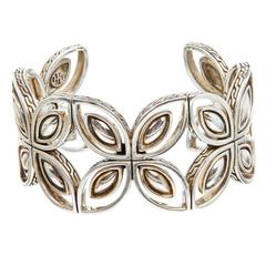 John Hardy Sterling Silver Kawung Flower Cuff Bracelet 12