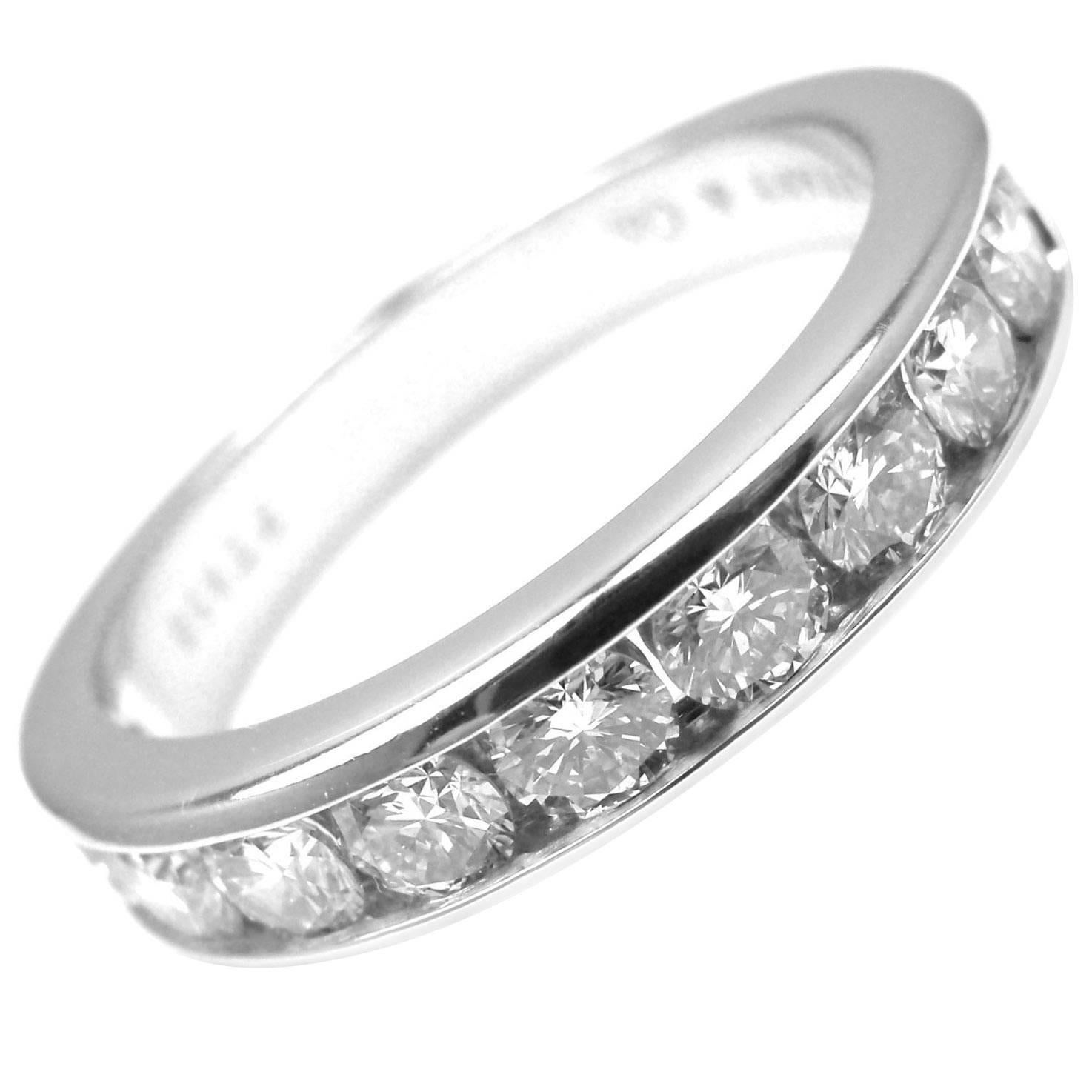 Tiffany & Co. Diamond Platinum Half Circle Band Ring